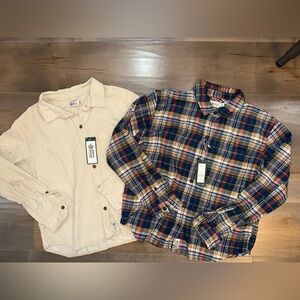 Alpine Design Beige and Plaid Button Down Shirts